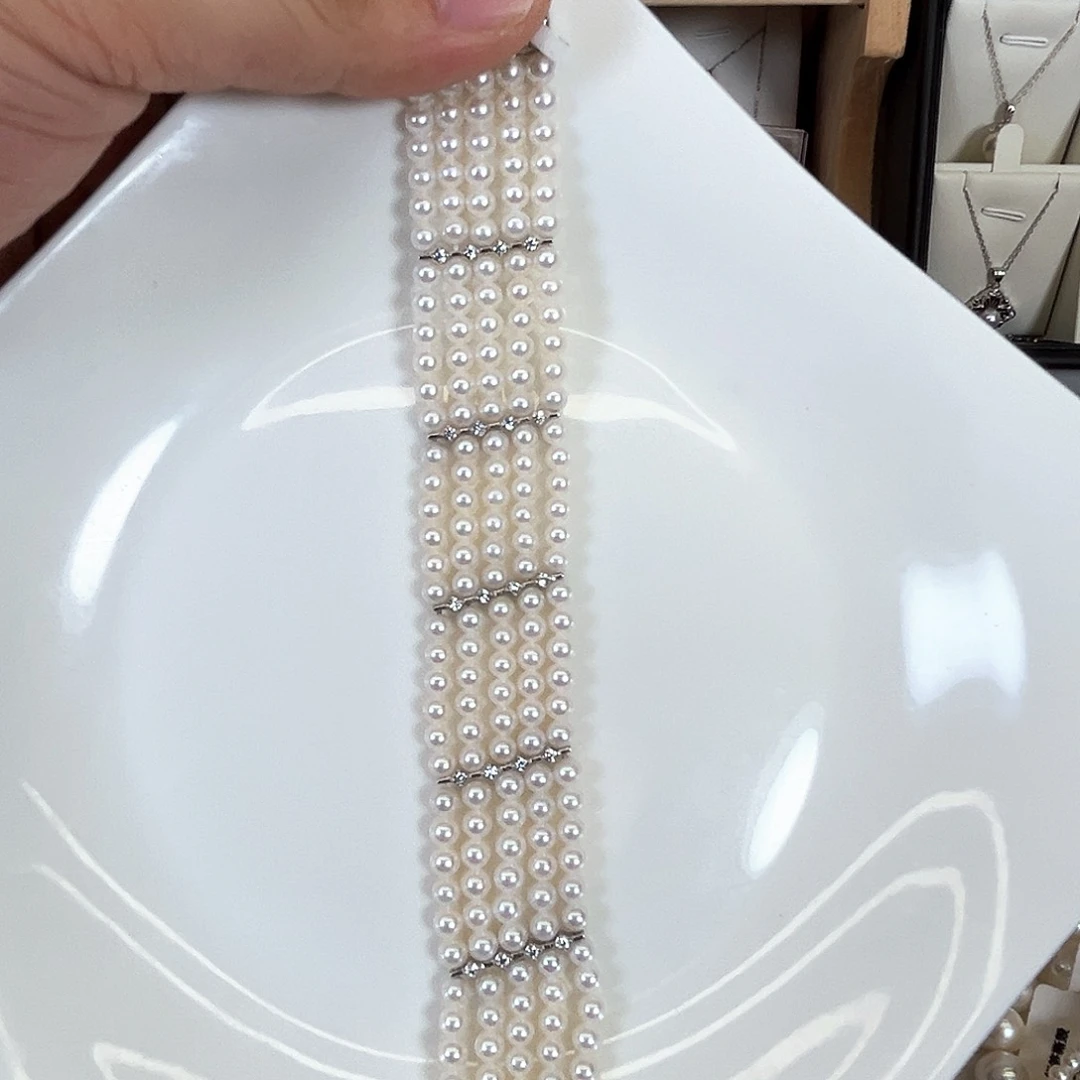 月***神淡水珍珠银S925镶嵌颈饰