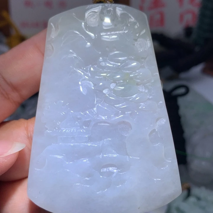 翡翠未镶嵌颈饰保真天然A货翡翠
