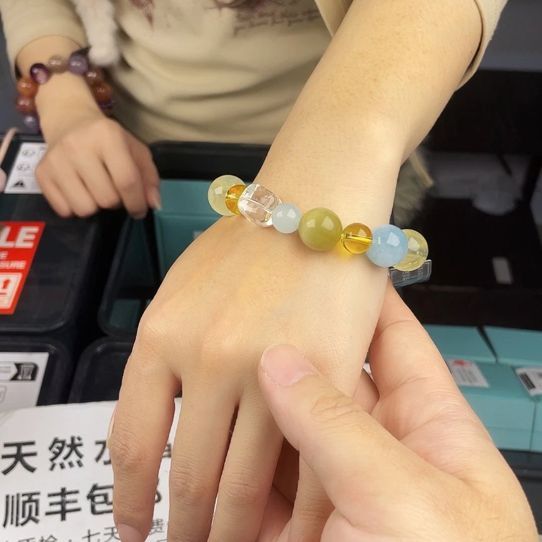 水晶手链银S925镶嵌