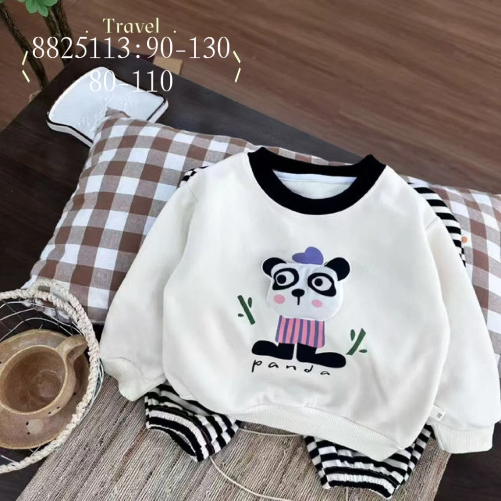 8825113努比嘟嘟卡通卫衣套装（竹子熊猫）