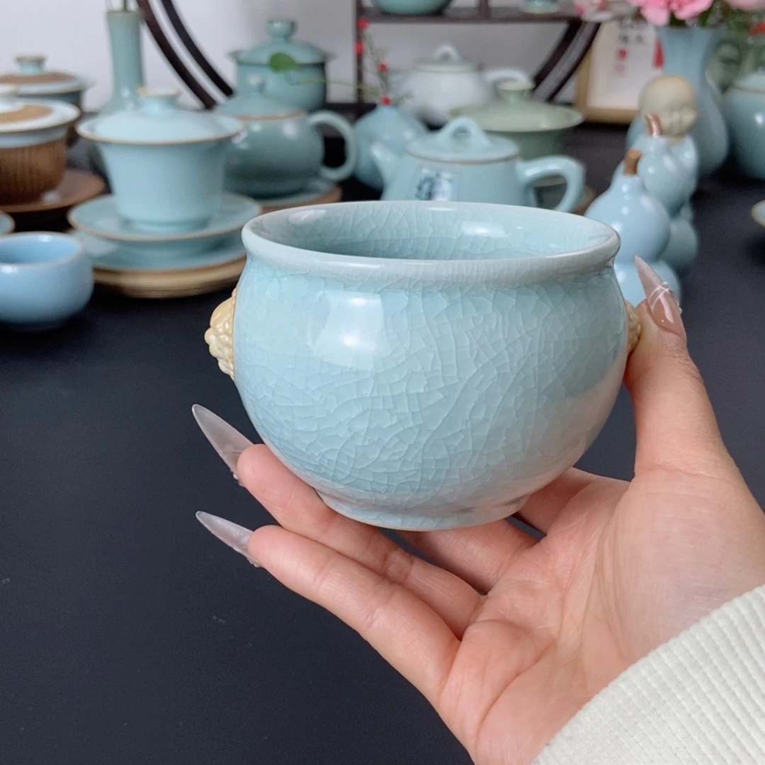 一级品冰裂虎头缸杯