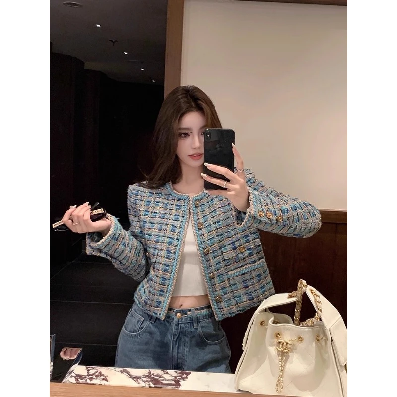 圣西尔蓝千金”Chan*l手工坊秀款 YB獨家定制金丝珠片小香外套