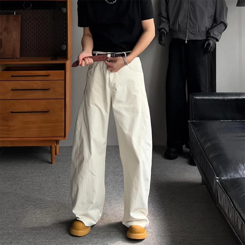 cleanfit白色弯刀裤子男夏季薄款尼龙速干工装裤宽松阔腿休闲长裤