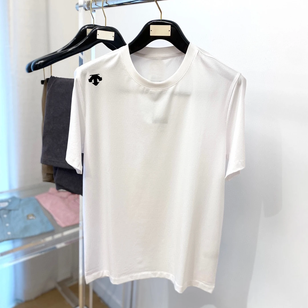 迪迪 2025春夏新款进口纯棉高克重240g 印胶肩标短袖T恤