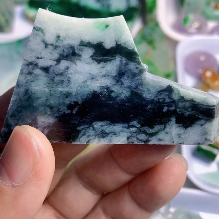 翡翠散珠天然翡翠A货挂件