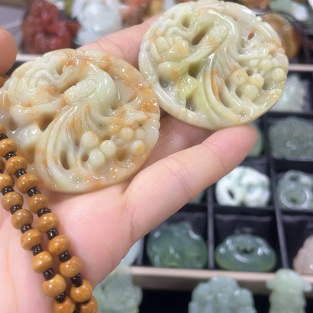 蛇纹石玉颈饰未镶嵌多样性发货拍一发一