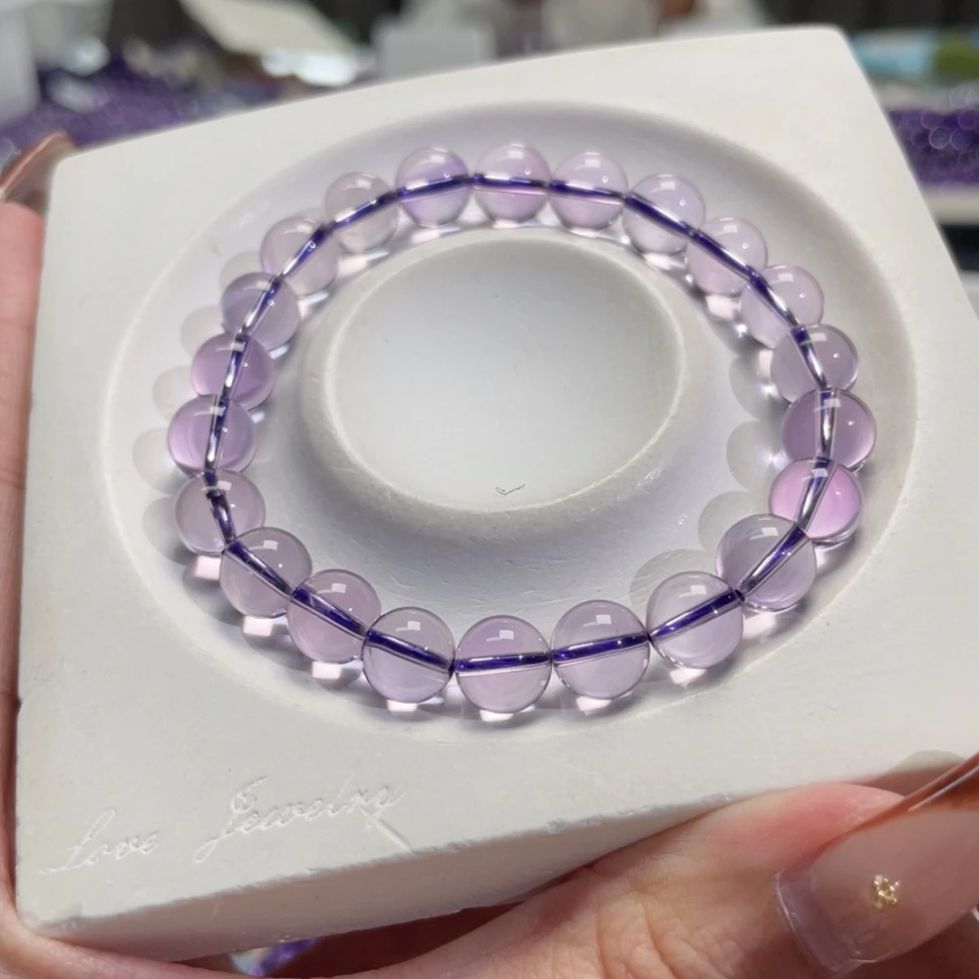 未镶嵌手链水晶8mm玻利维亚紫水晶