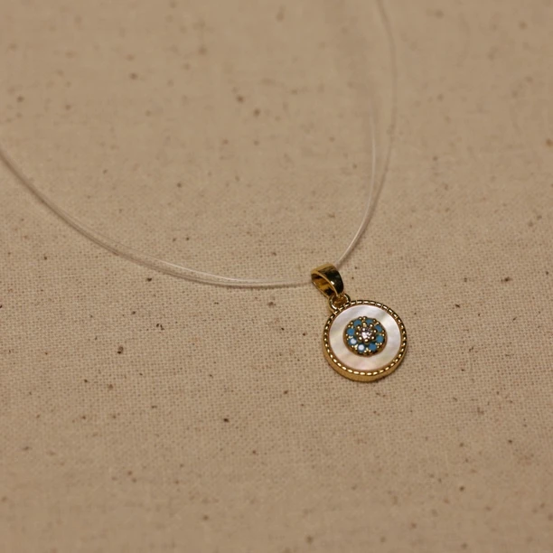 铜合金吊坠 恶魔之眼镶嵌百搭坠链