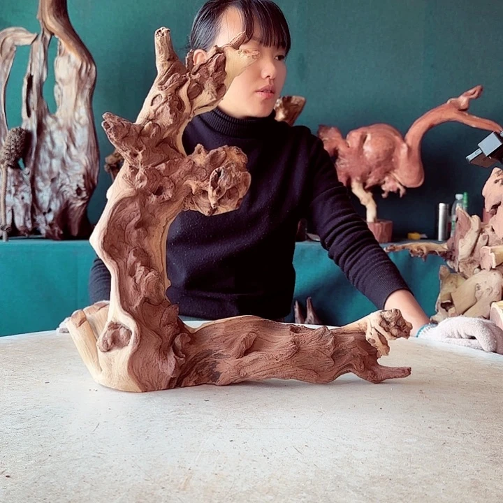 黑果木君****》544金丝红木羊蹄甲半成品