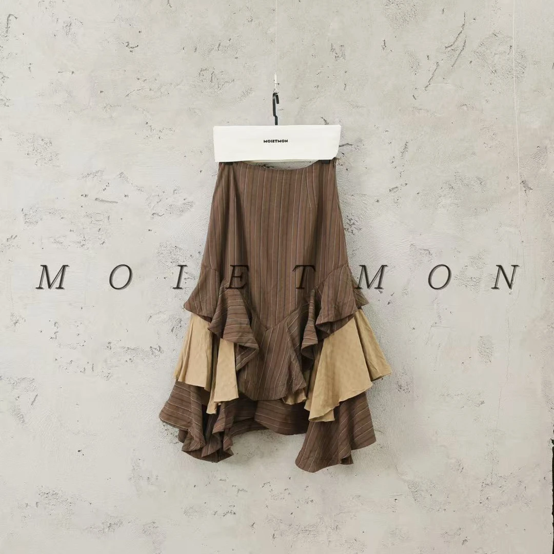 Moi et mon冬季新款小众设计师款不规则半裙休闲百搭不规则半裙