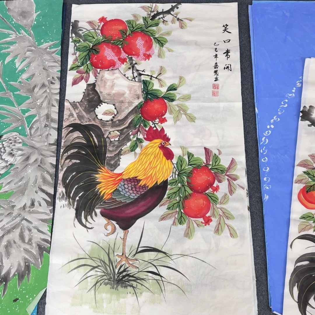 国画三尺尺寸50X100纯手绘作品