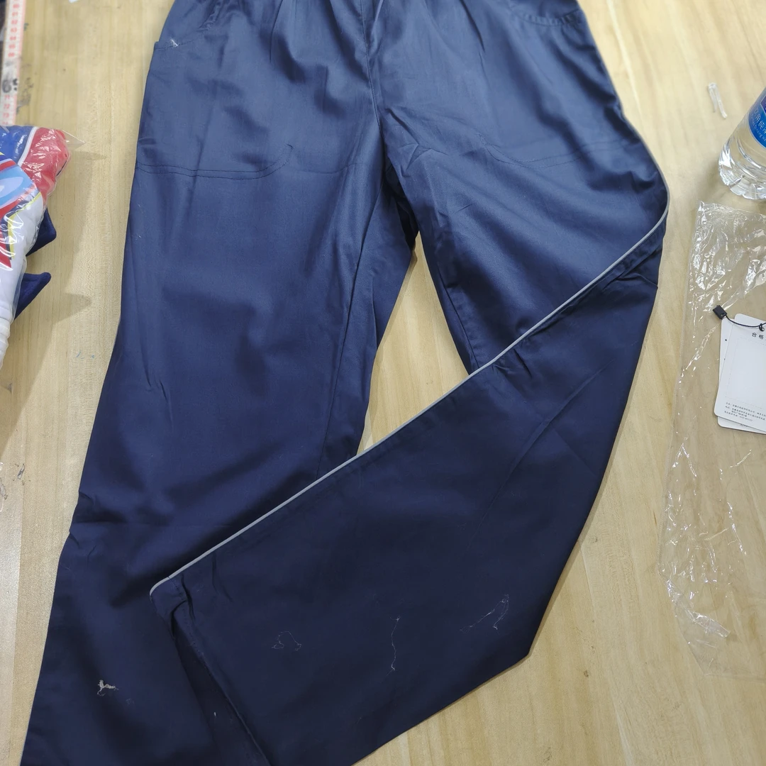 春适用藏青色带白校服裤子男女学生款