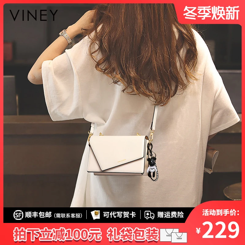 Viney真皮包包女包2025新款斜挎手提小方包生日礼物送女友送老婆