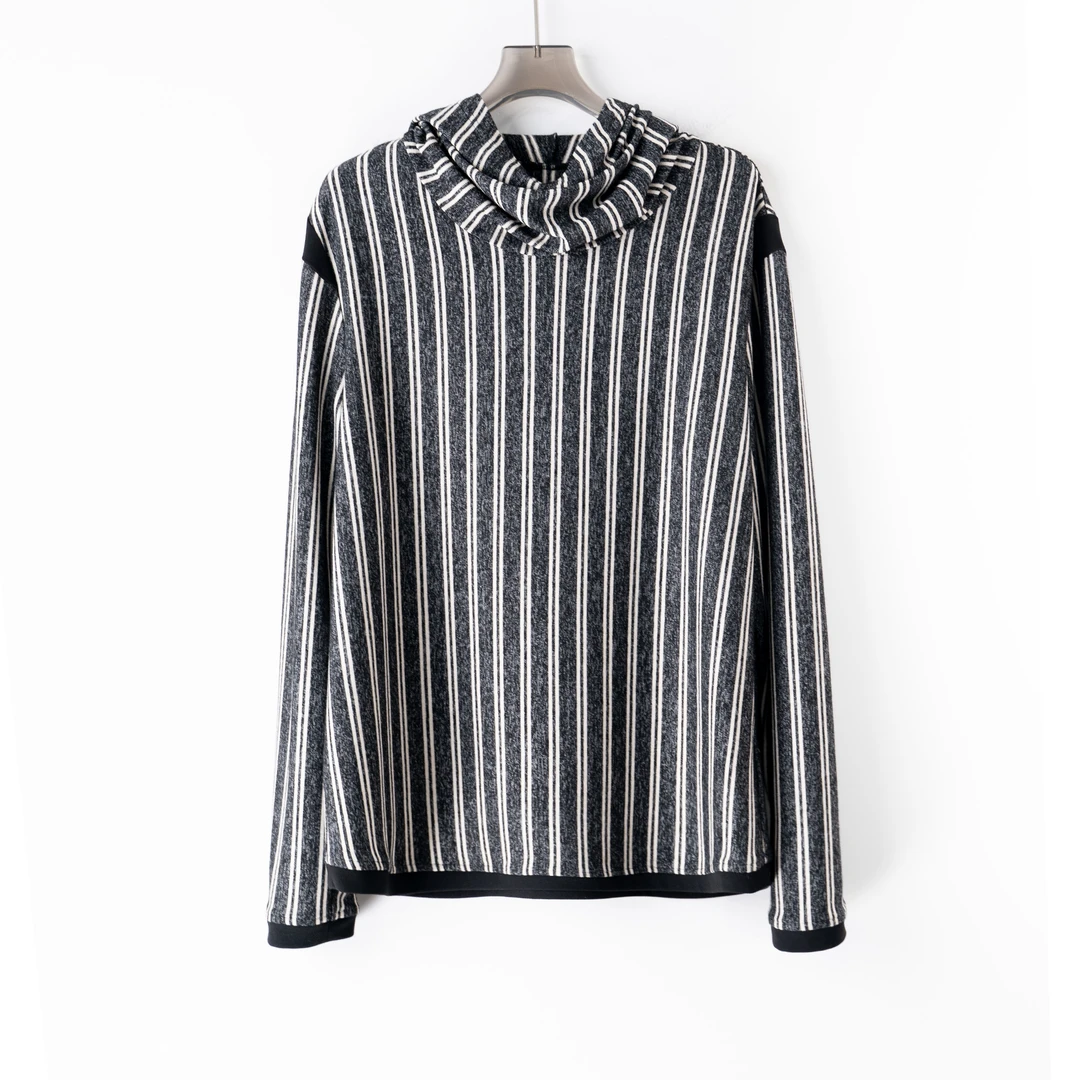 PS250209春季新重工提花面料休闲百搭打底衫针织衫套头帽衫