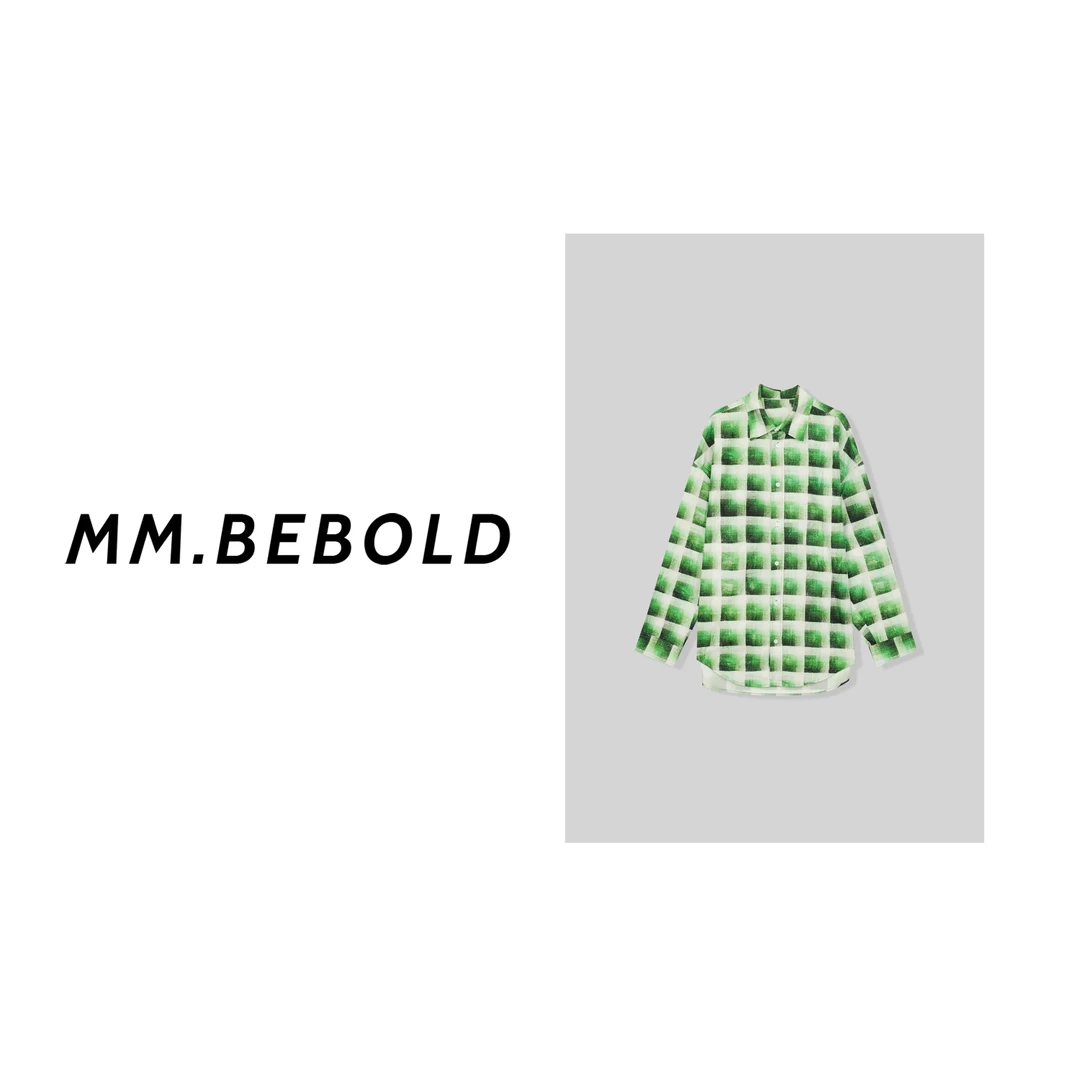 【老刘精选】格纹拼接翻领休闲格子衬衫XYXS688