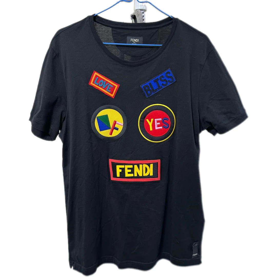 99新 FENDI/芬迪 芬迪刺绣拼接短袖 48 码 0371底价