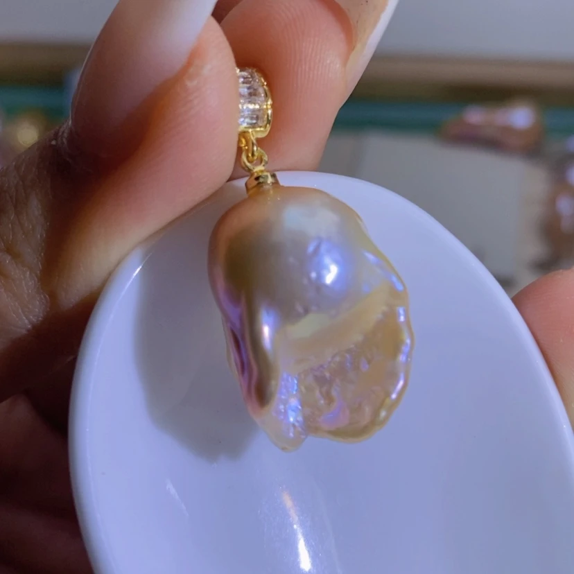 【闪购商品】淡水珍珠天然珍珠（微瑕）合金