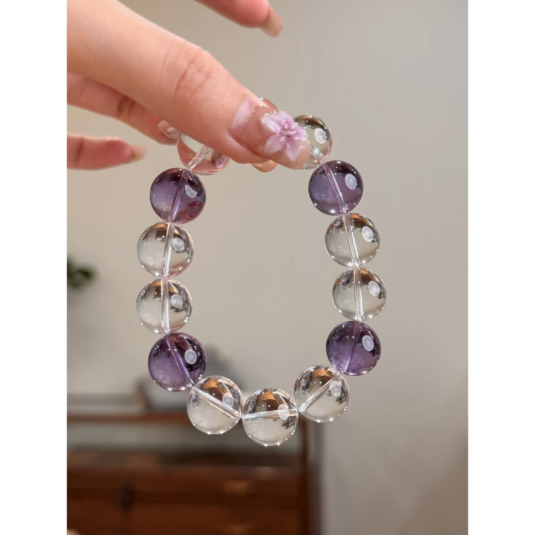 花间絮语BS040白水晶手串叠戴（纯天然，默认微瑕,，多样性发其一）