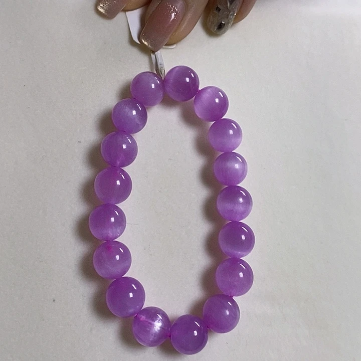 锂辉石紫锂辉高冰收藏级手串10+未镶嵌