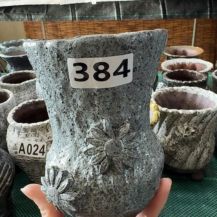 内口9高15粗陶手工