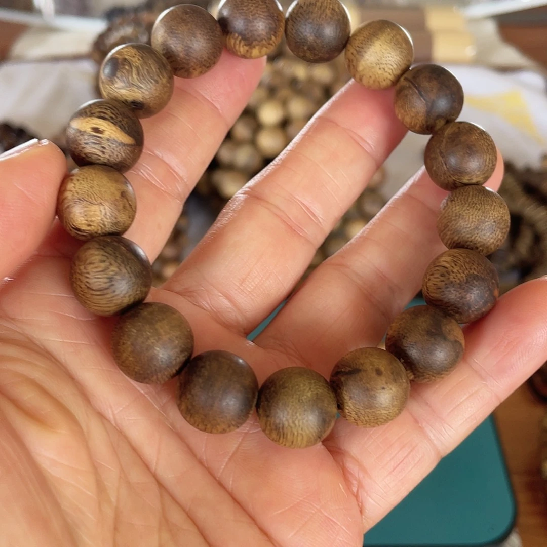 手串沉香沉香手串卡13mm虎斑棋