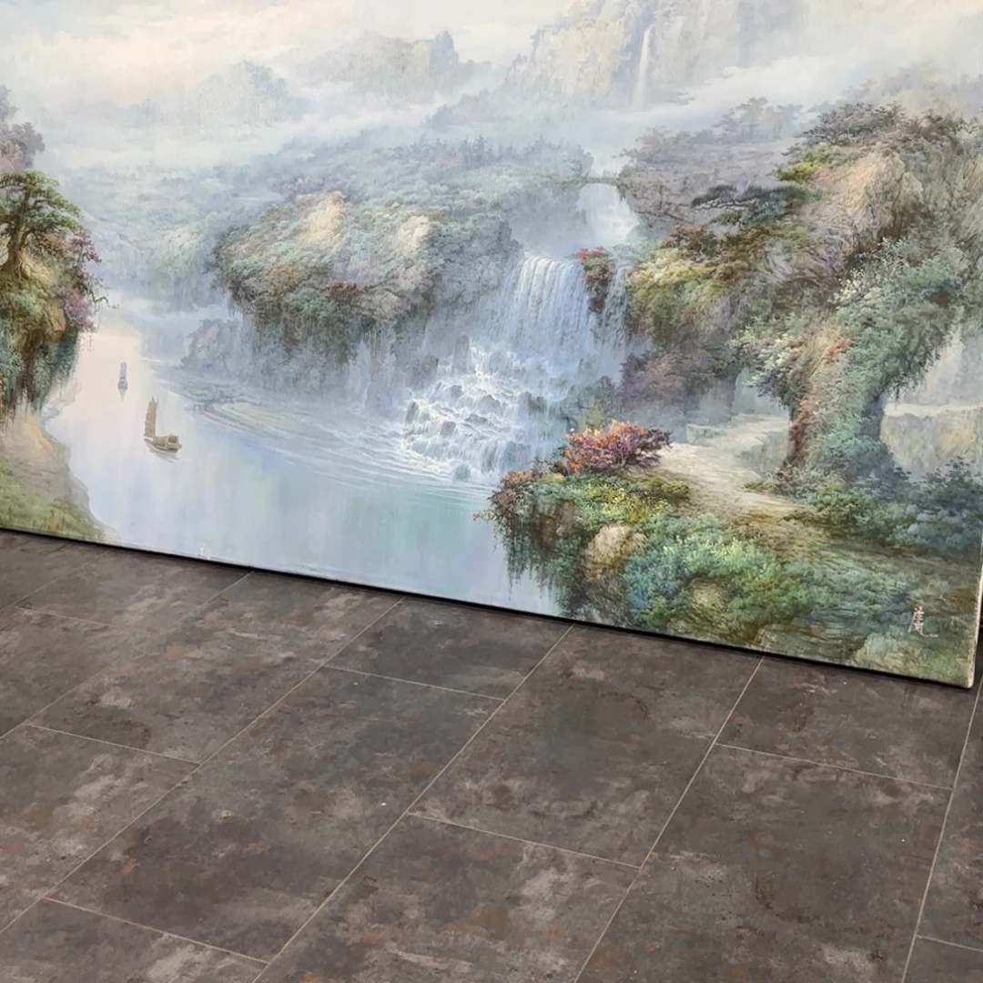 在***上油画风景纯手绘油画