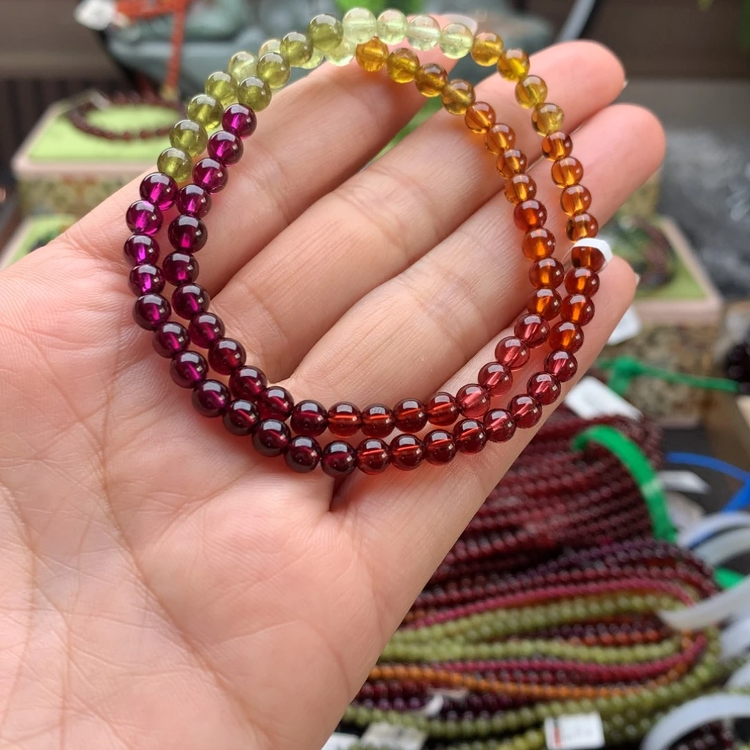 石榴石手链未镶嵌手串5