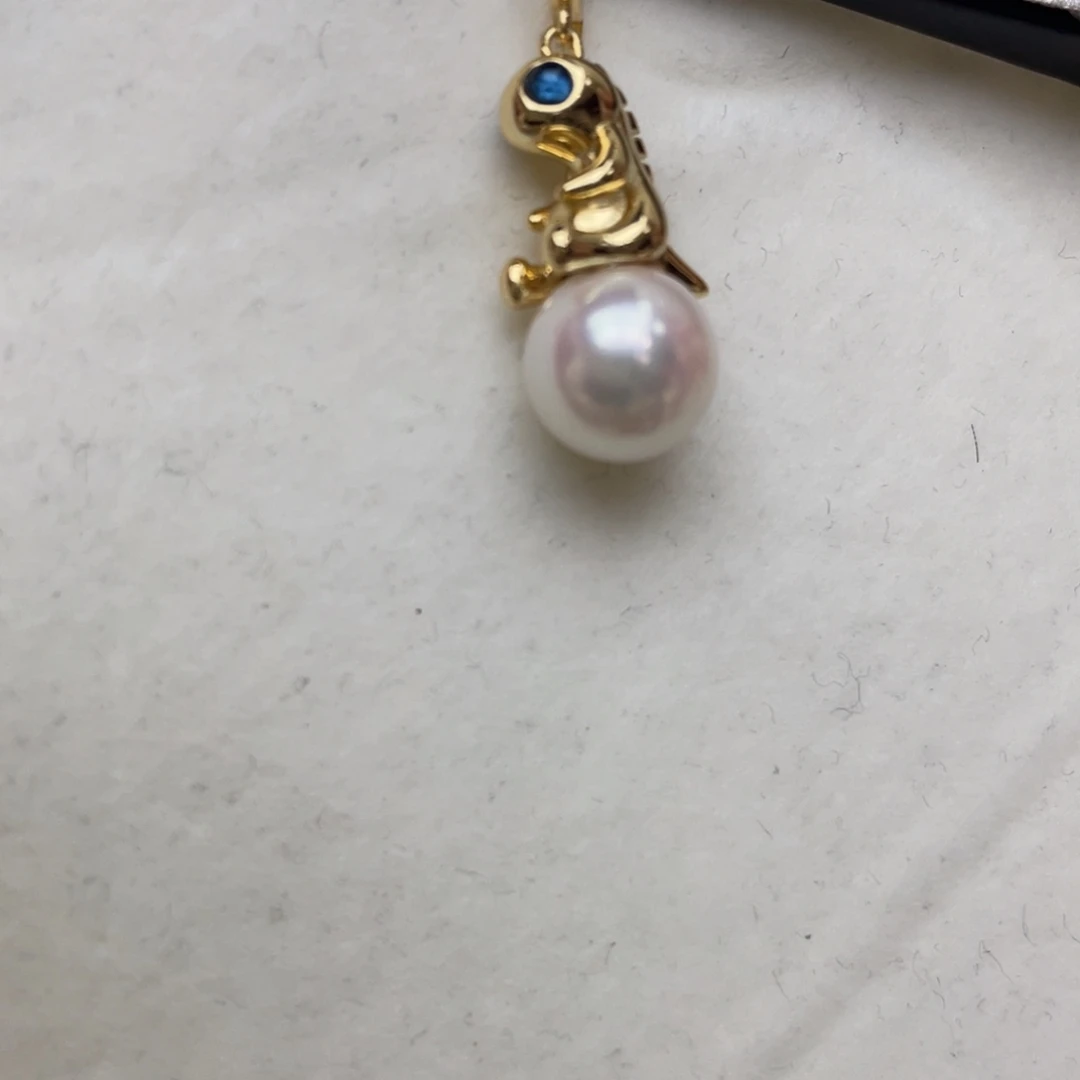 银S925镶嵌海水珍珠吊坠(不含链)