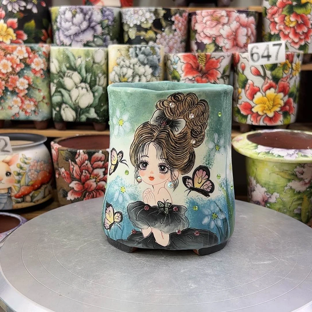 景德镇陶瓷花盆景德镇陶瓷花盆