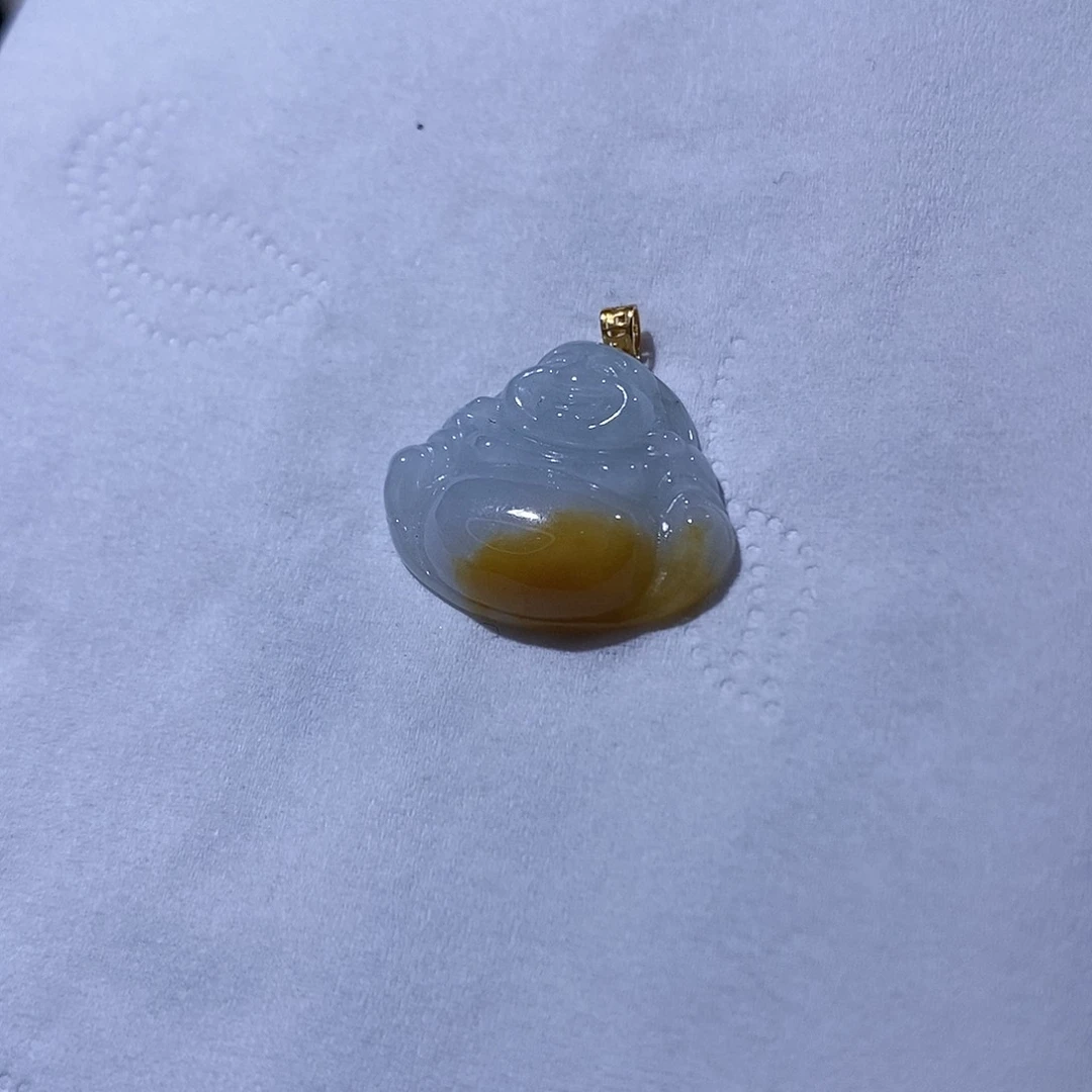 翡翠吊坠(不含链)足银镶嵌