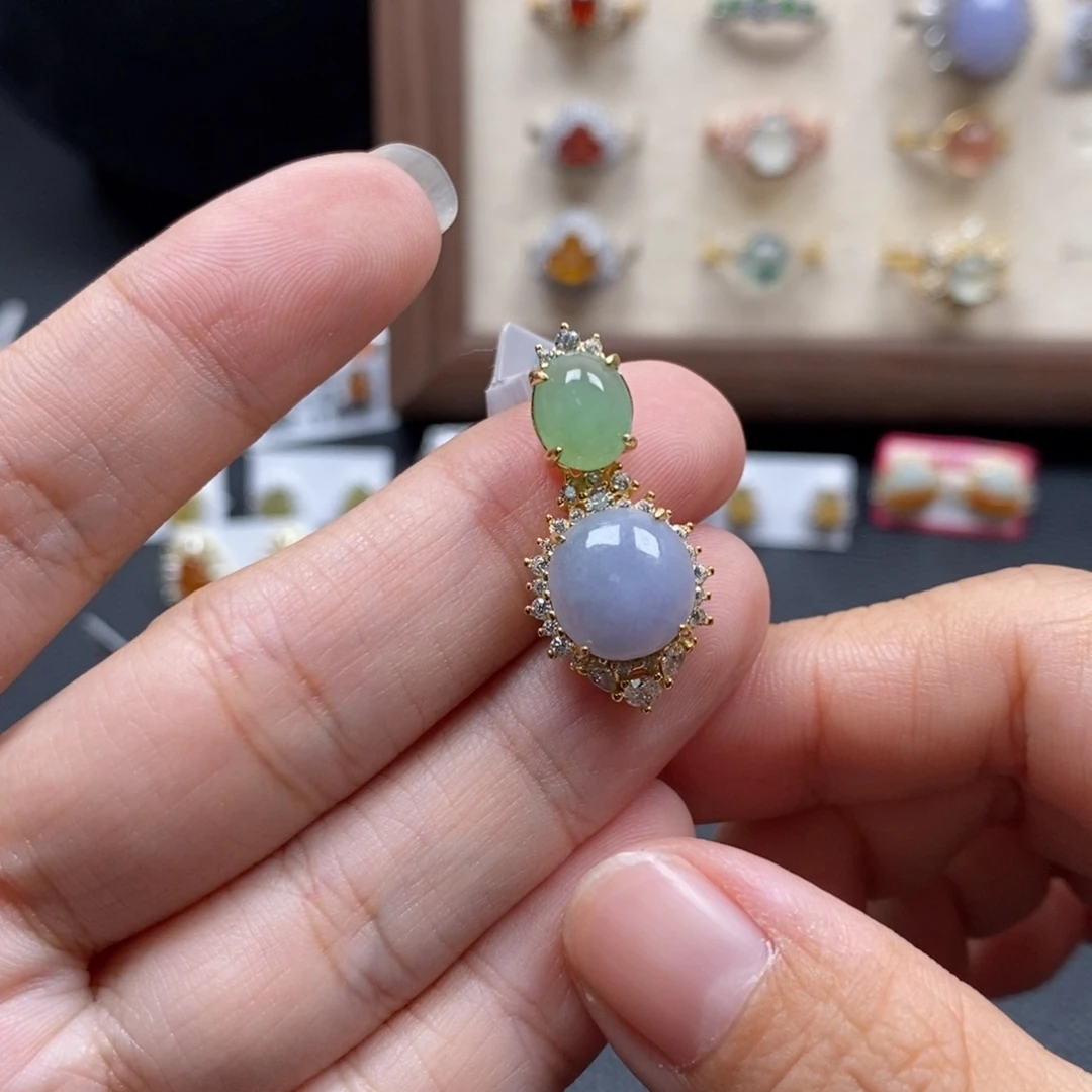 翡翠银S925镶嵌戒指