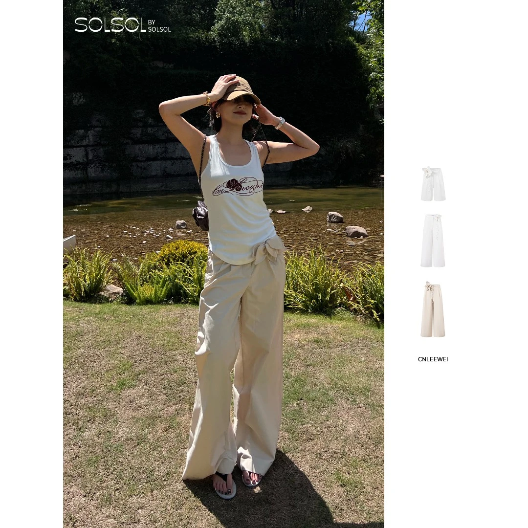 CNLEEWEI 设计师品牌 25早秋 可拆造型立体花休闲长裤/中裤SOLSOL