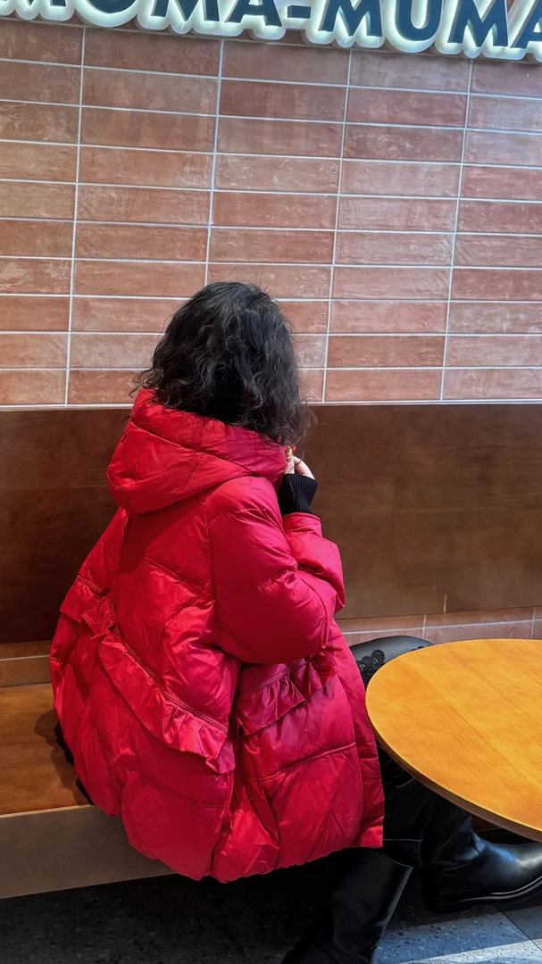 museguhui/木色古汇6866#连帽纯色百搭气质保暖气质时尚羽绒服新