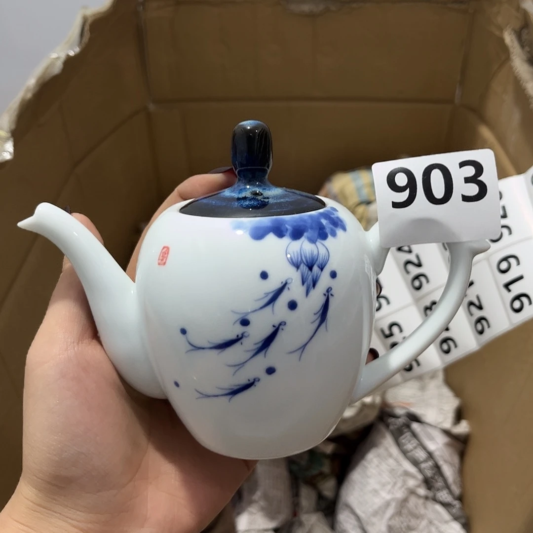 瓷片茶摆件工艺品摆件666