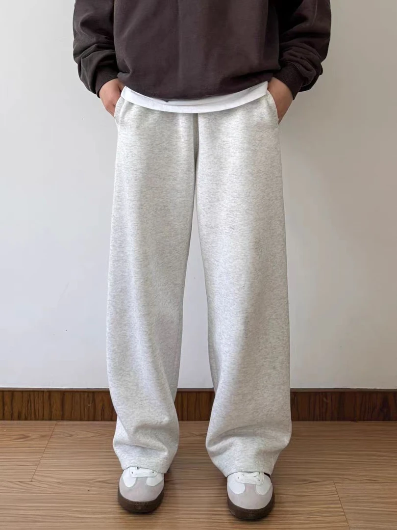 FBUF宽松百搭情侣卫裤美式重磅390G运动休闲男女直抽绳长裤CK390