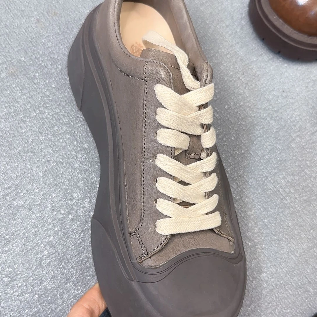 30号全马皮休闲鞋36码灰色