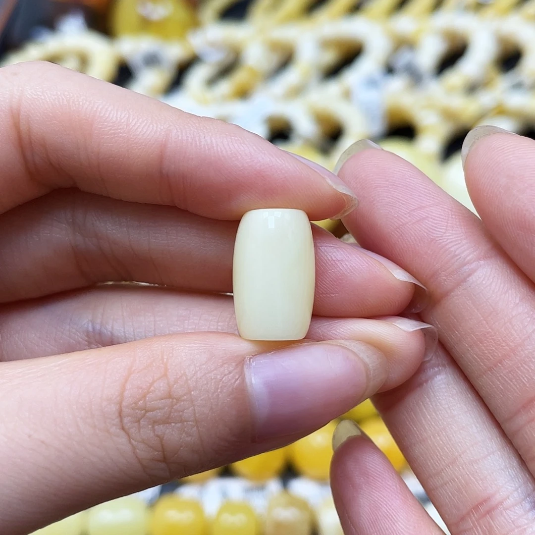 未镶嵌蜜蜡裸石沁色桶珠10.1✖️16.1mm