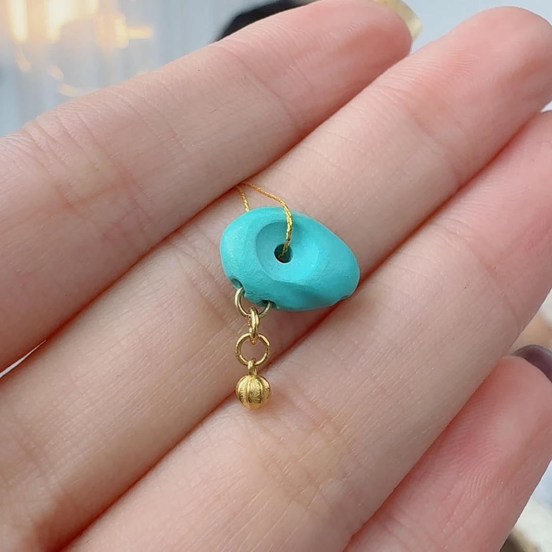 绿松石18K金镶嵌珠宝奇石