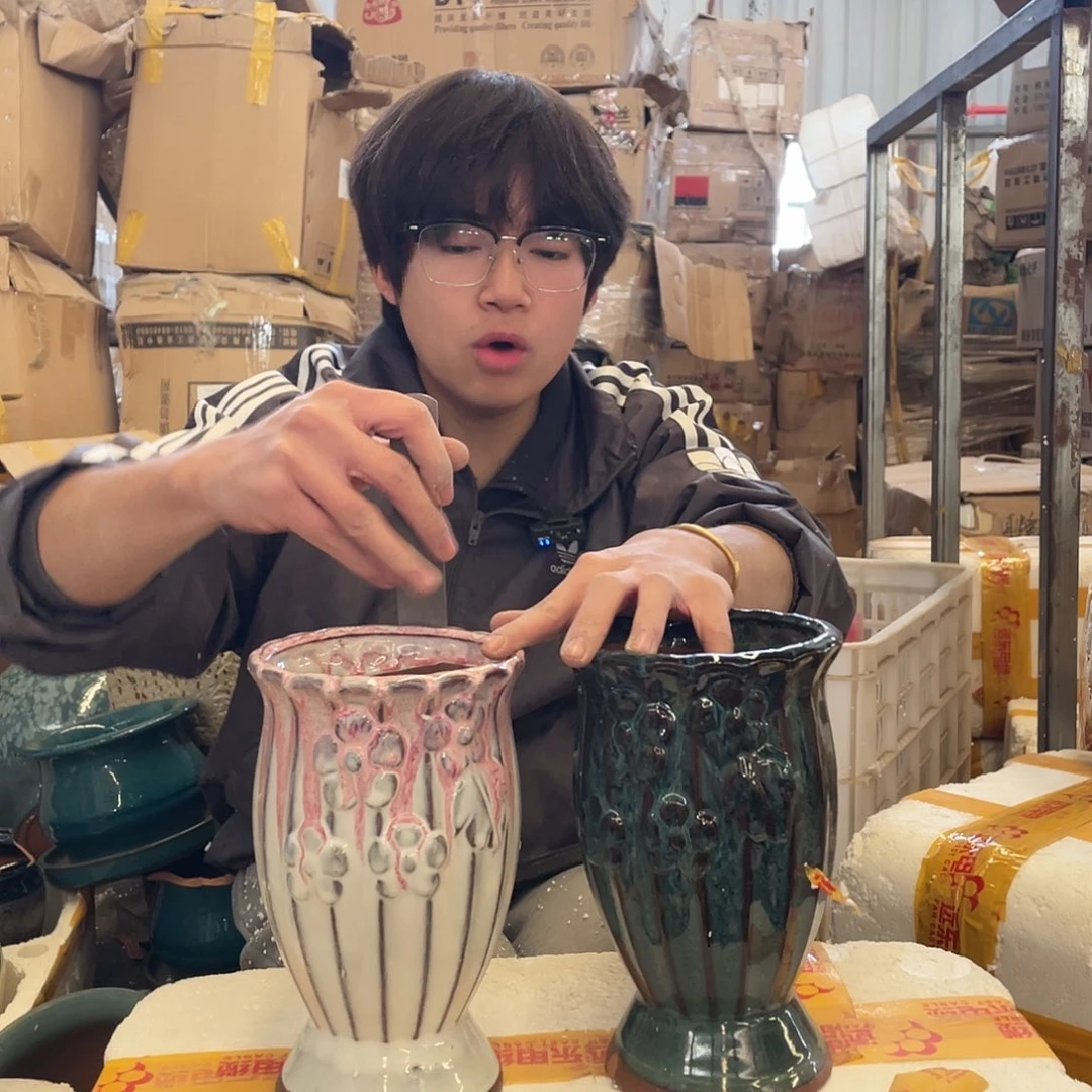 红陶宜兴紫砂花盆