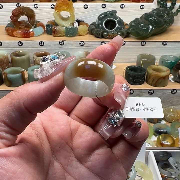 和田玉（糖玉）戒指未镶嵌宝*内径19.5