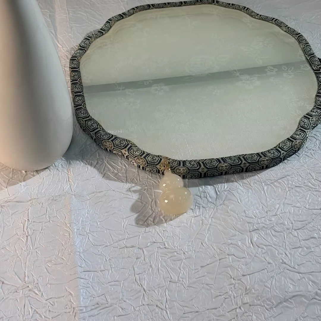 【七七专属】18k和田玉藕粉葫芦吊坠多样性发一 30*22*12 KZ0030116