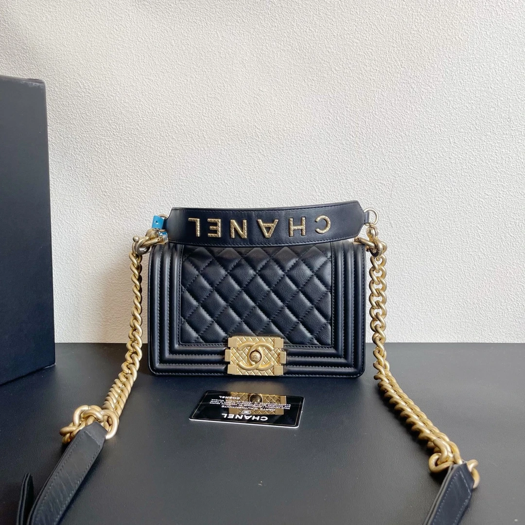 95新 Chanel/香奈儿 大场直播/字母肩带小号Leboy包/10501