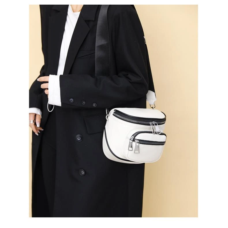 【头层牛皮】真皮女包单肩斜挎包马鞍包20401