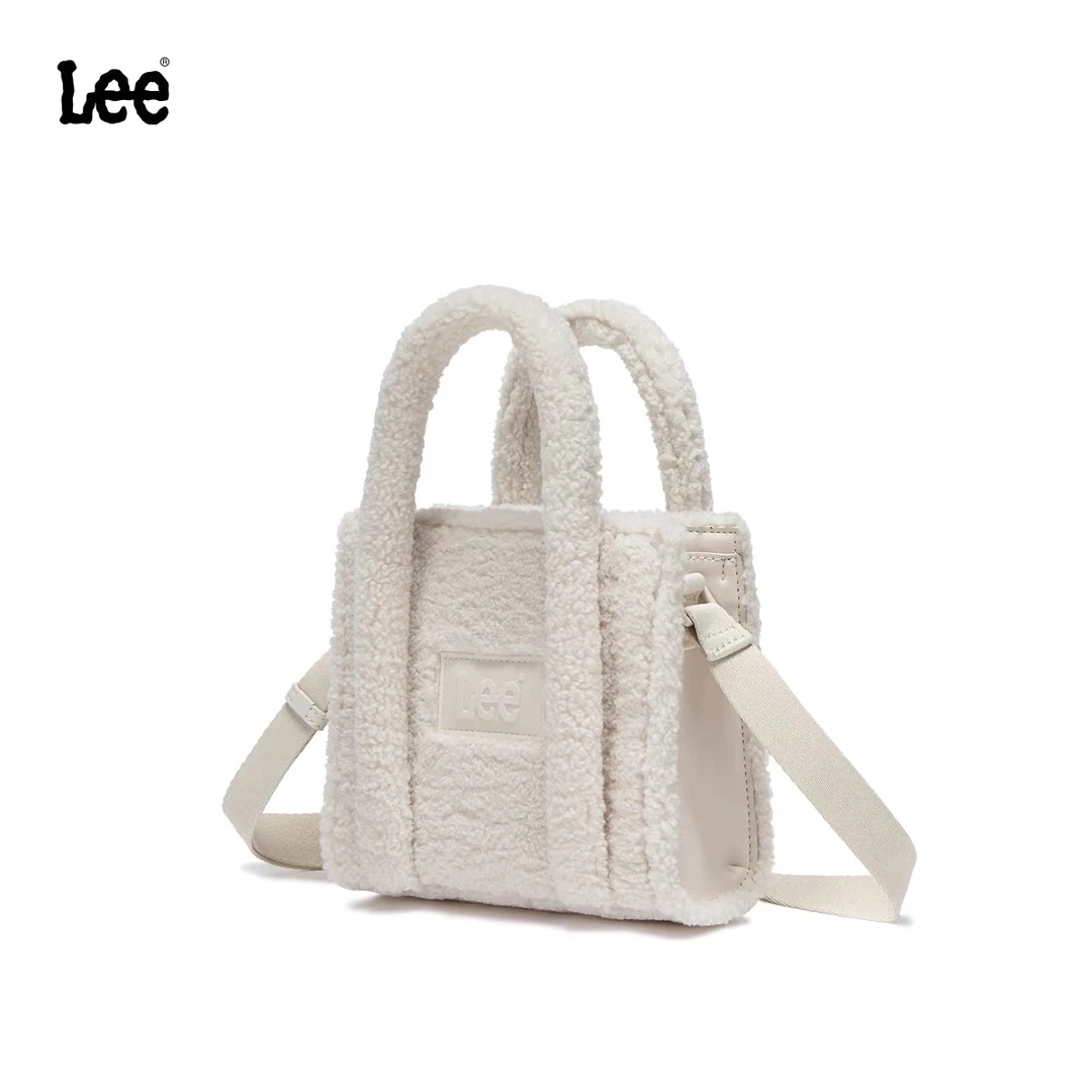 Lee【毛绒系列】华夫饼托特包小巧mini可爱时尚秋冬女生百搭
