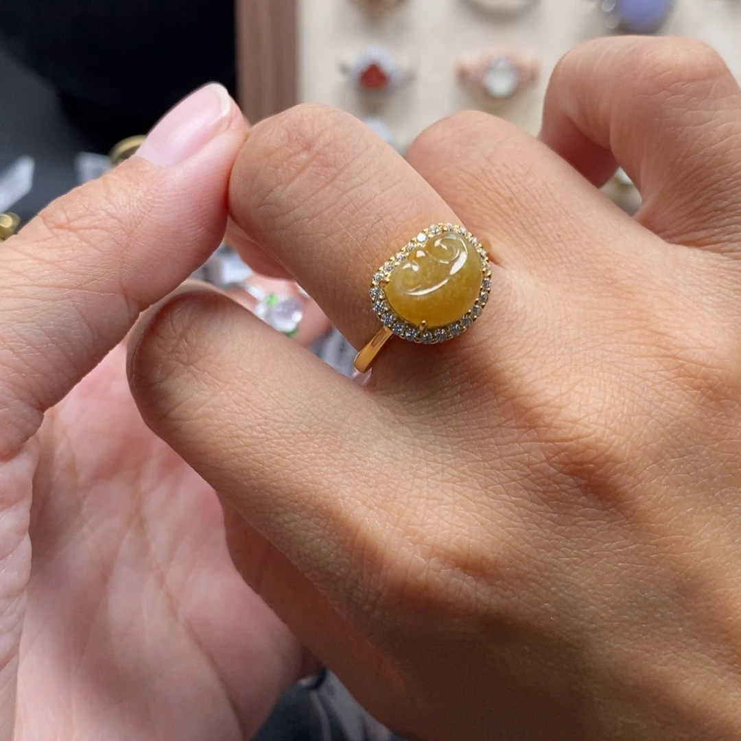 翡翠银S925镶嵌戒指