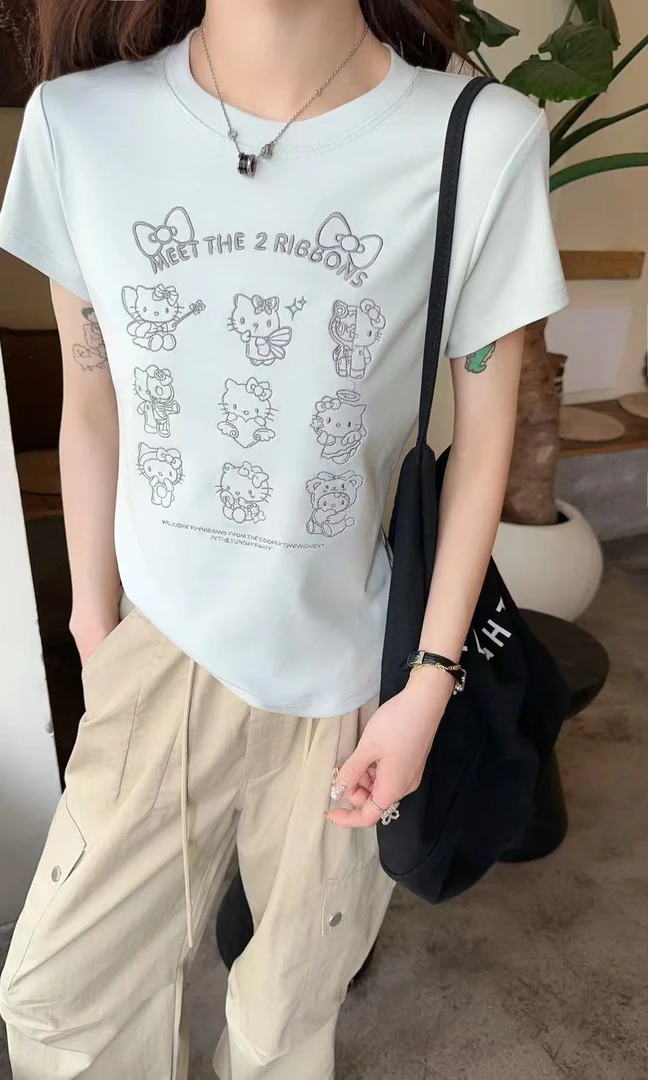YIYI-2025夏季新款卡通重工T恤编码01-100
