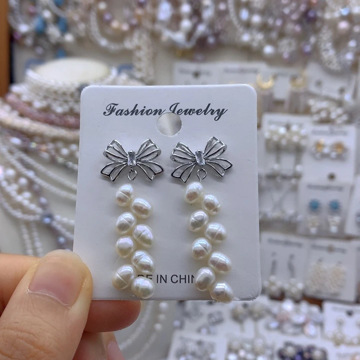 合金淡水珍珠项链耳饰