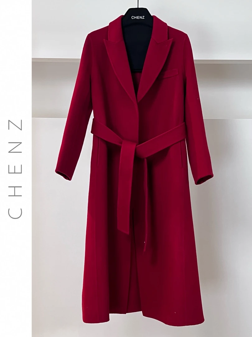 Chenz一百羊毛双面呢大衣显瘦 无质量问题no退no换（直播专用）气质