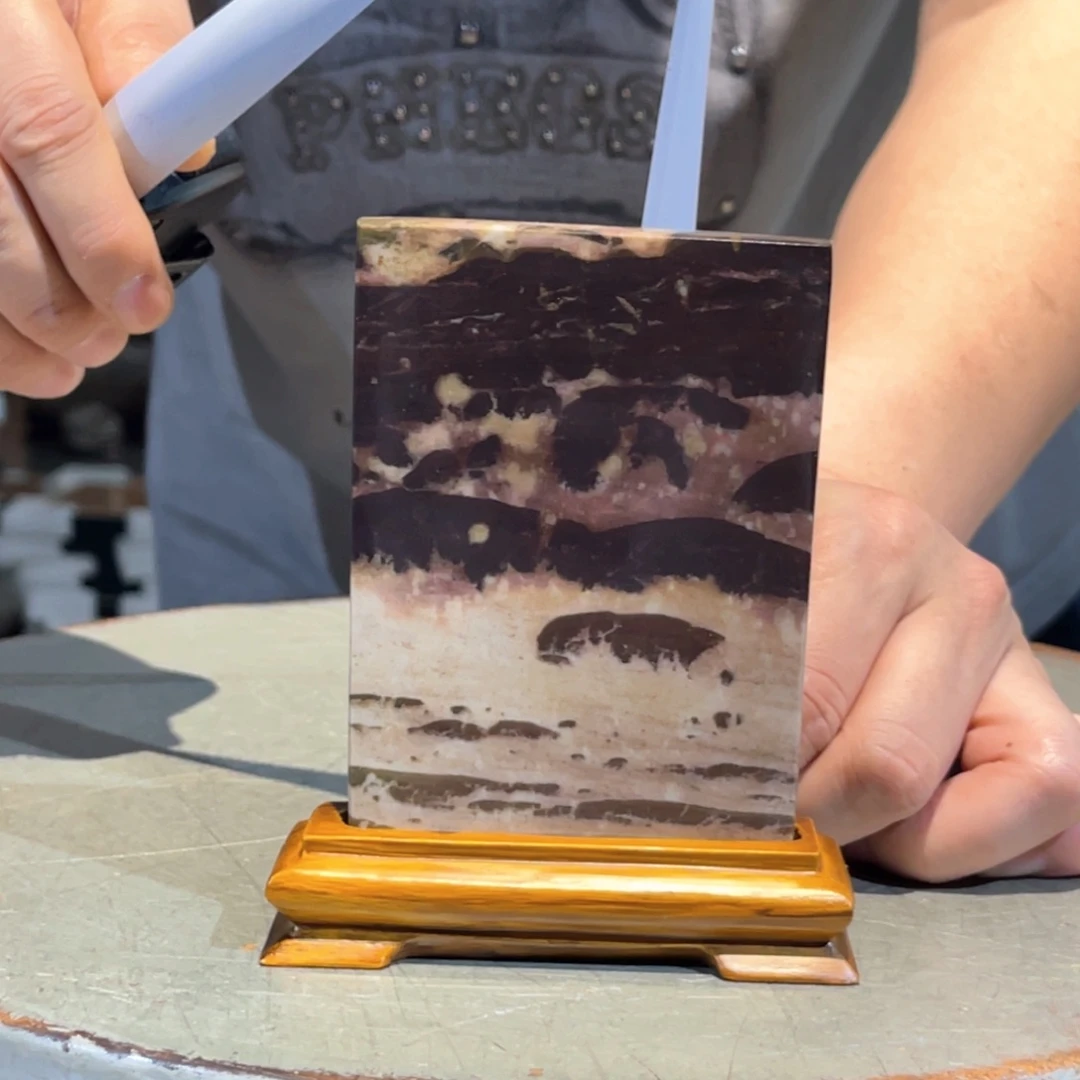 彩石三峡清江画面石