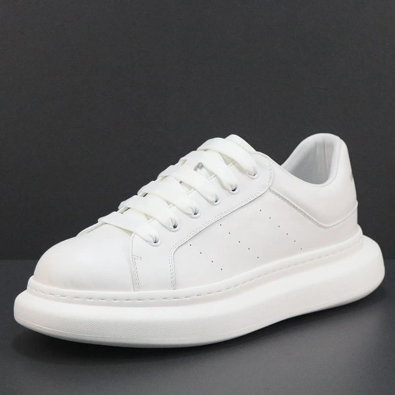 路易圣戈希小白鞋男新款夏季透气休闲鞋简约百搭厚底增高运动板鞋